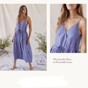 Christy dawn Lincoln dress maxi long periwinkle linen purple tank